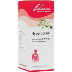 Eine Verpackung von Hypercoran, einem Mittel zur Unterstützung bei Bluthochdruck.
